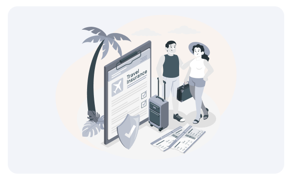How Does International Travel Insurance Work_ with background